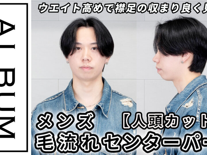 いくみさん毛流れセンターパート_カット_色なし